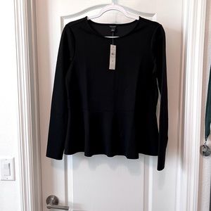 Ann Taylor Peplum long sleeve blouse.